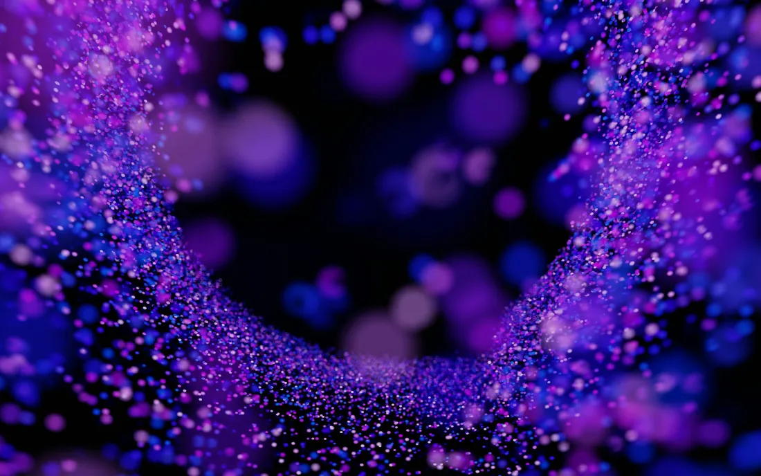 4k紫色颗粒壁纸｜梦幻光斑背景图片 - 闪粉散焦「哲风壁纸」