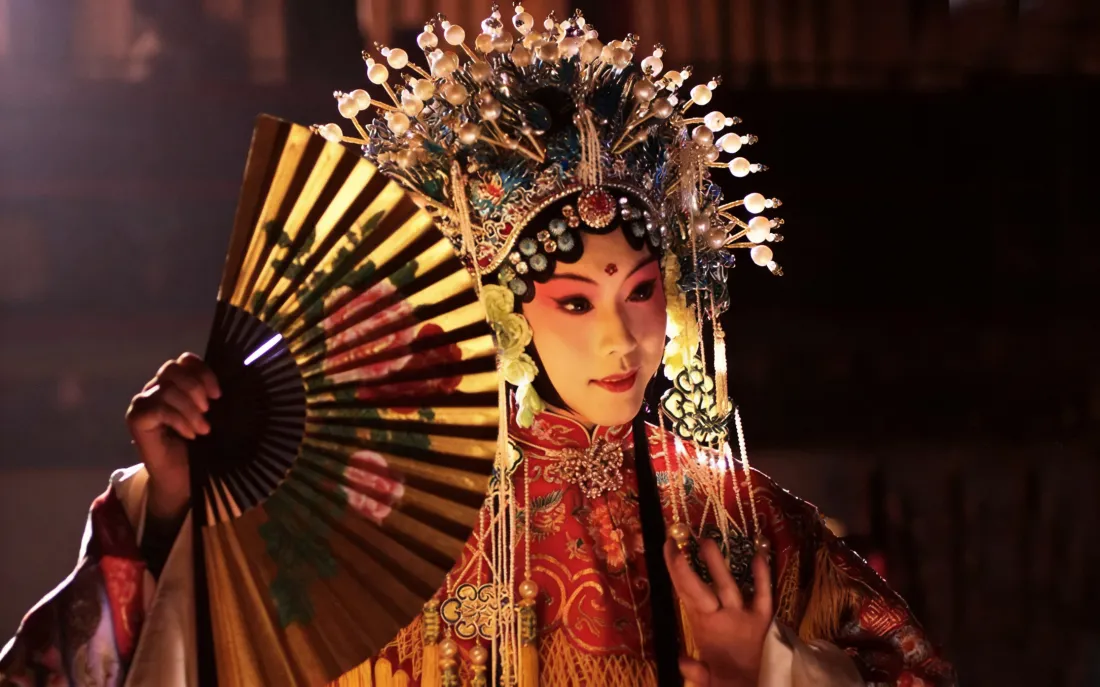 3k李玉刚贵妃醉酒壁纸｜京剧妆造背景图片 - 传统戏曲表演「哲风壁纸」