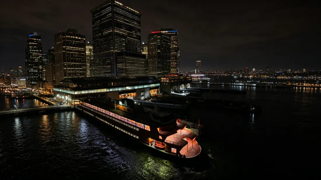 3k城市夜景壁纸｜水岸灯火高楼背景图片 - 高清电脑适配「哲风壁纸」