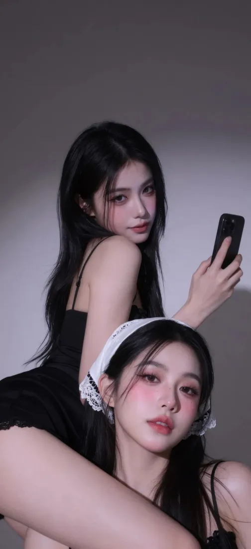 双生美女手机壁纸｜辣妹氛围感背景图片 - iOS适配「哲风壁纸」