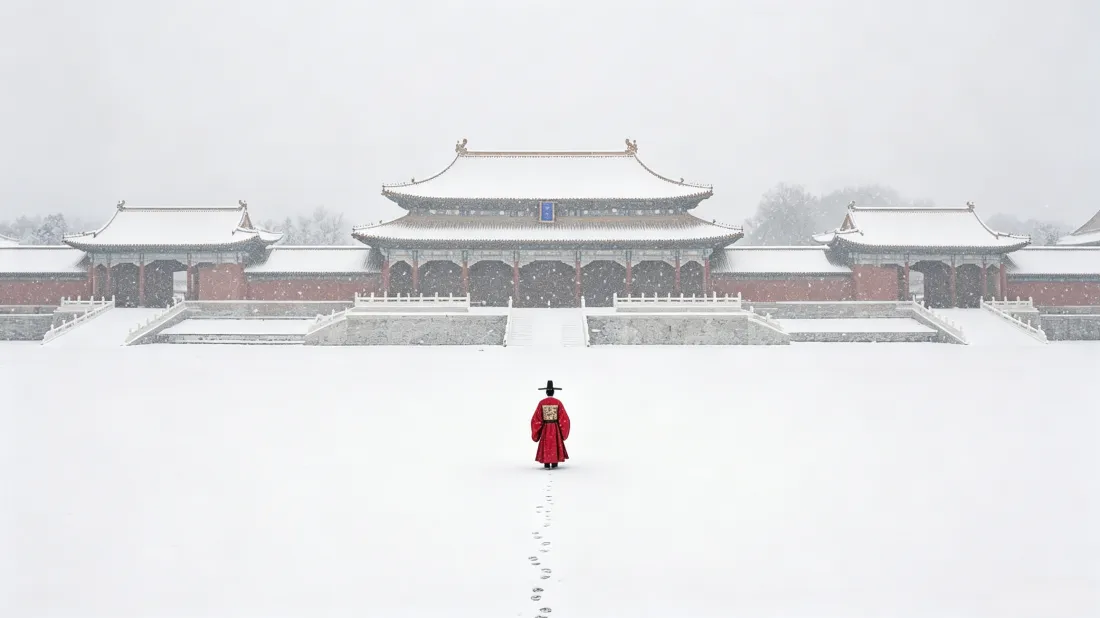 3k故宫雪景壁纸｜古风人物宫殿背景图片 - 冬日氛围感「哲风壁纸」