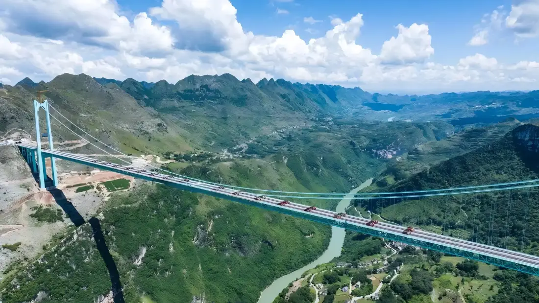 3k花江峡谷大桥壁纸｜青山峡谷河流背景图片 - 世界第一高桥「哲风壁纸」