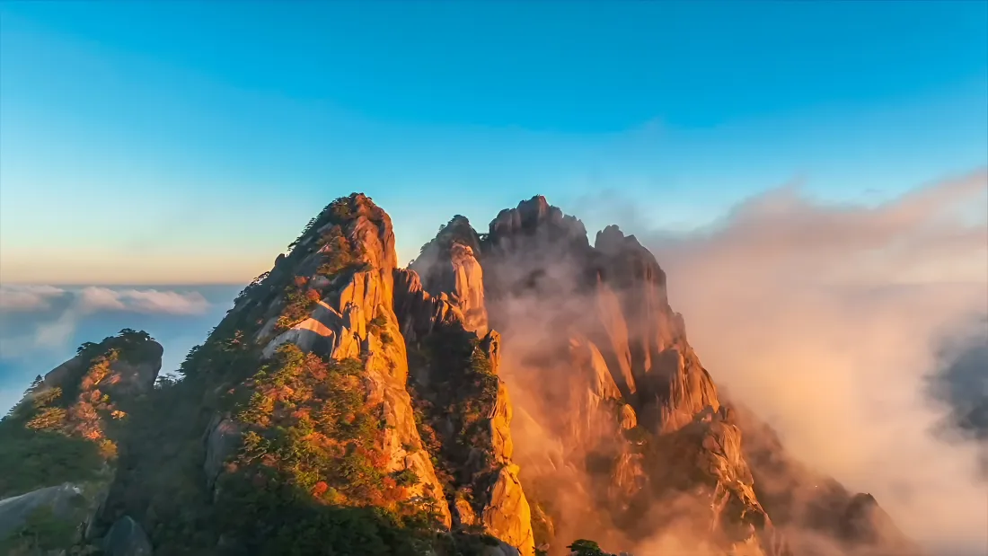 4k高山壁纸｜日落云海群山背景图片 - 壮美自然景观「哲风壁纸」