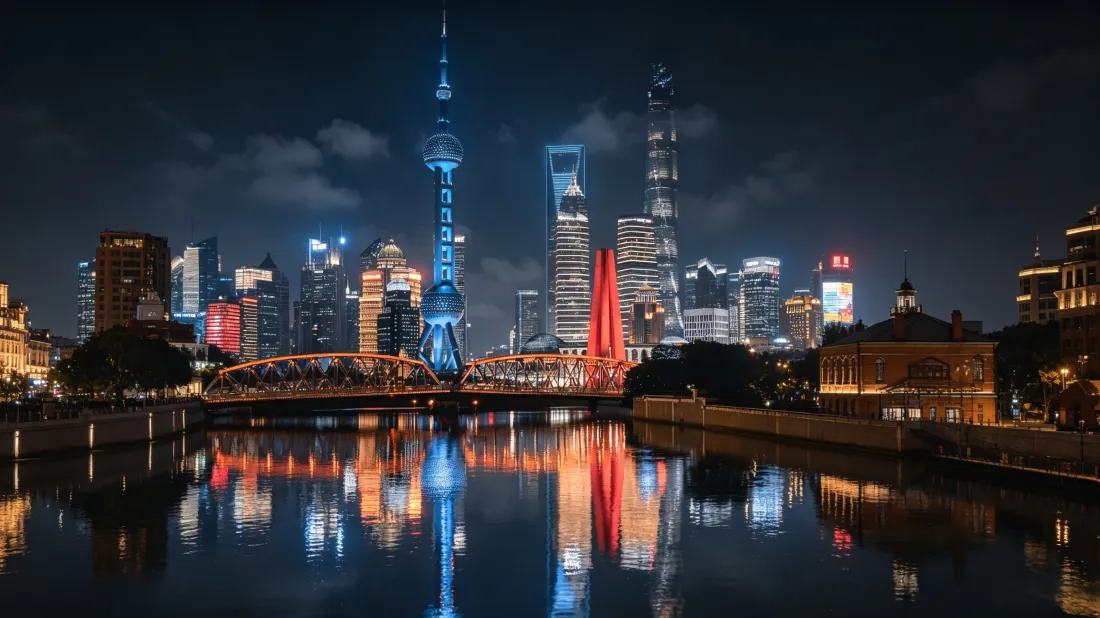 3k上海外滩壁纸｜陆家嘴夜景背景图片 - 城市灯光倒影「哲风壁纸」