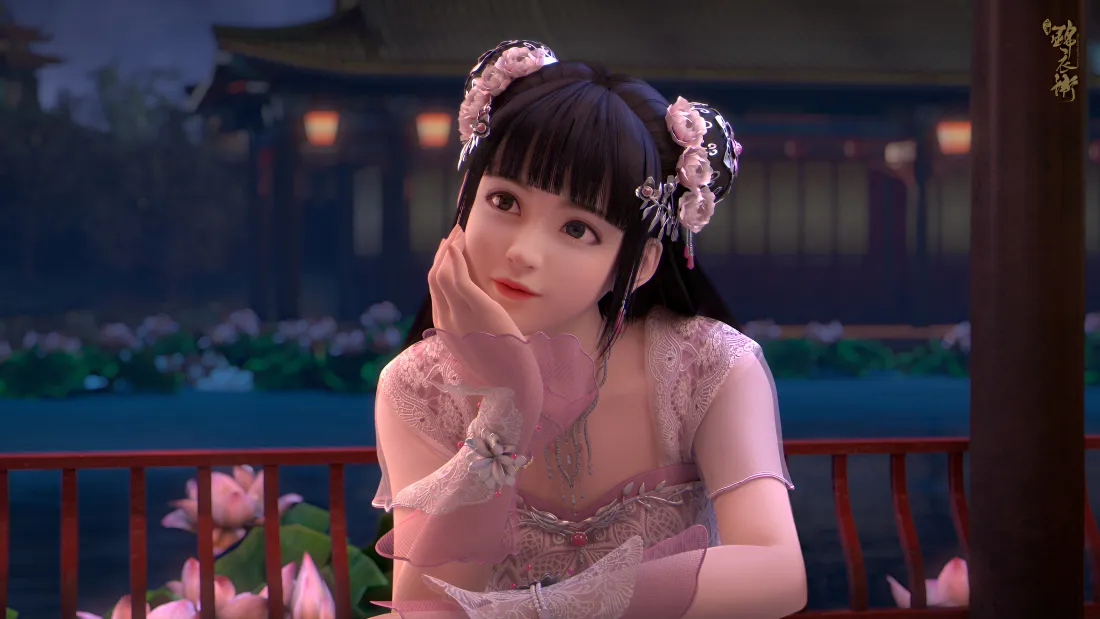 4k九公主壁纸｜少年锦衣卫古风荷塘背景图片 - 甜美少女「哲风壁纸」