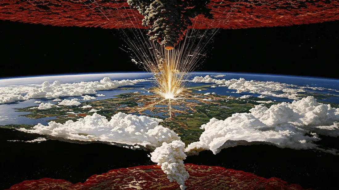 3k小行星撞击地球壁纸｜科幻宇宙背景图片 - 震撼灾难场景「哲风壁纸」