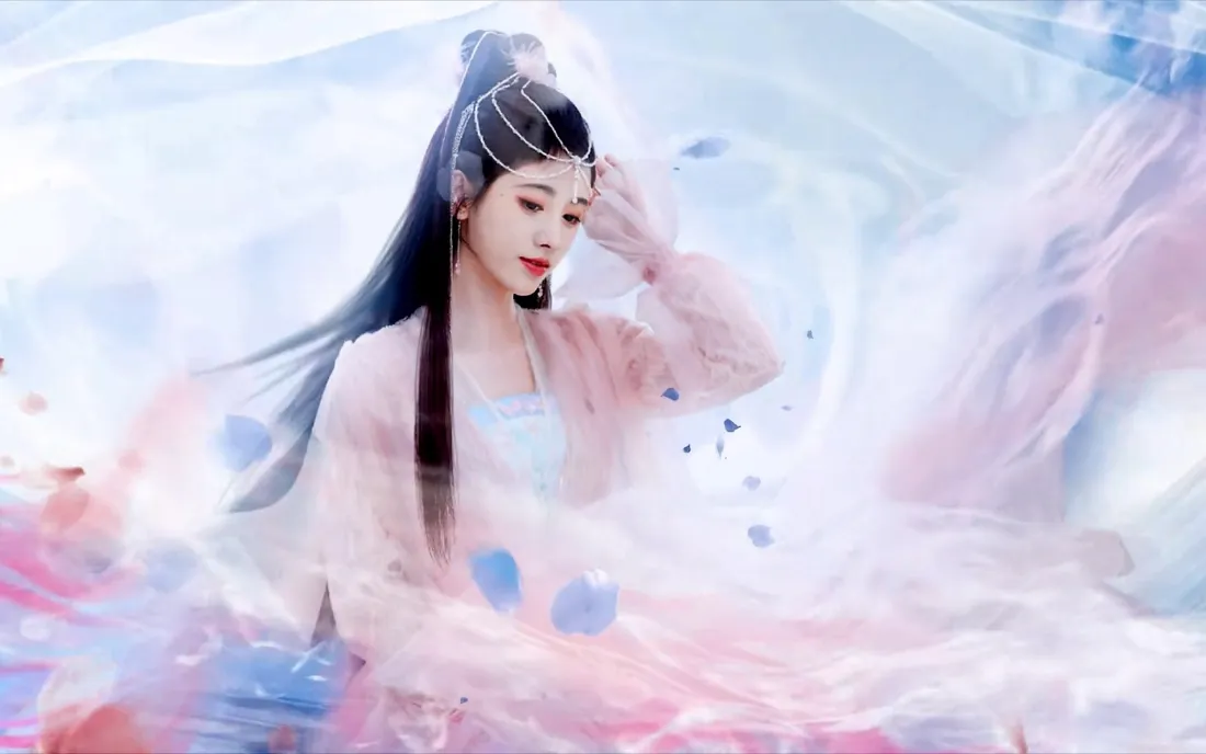 2k鞠婧祎壁纸｜古装飘纱背景图片 - 仙气古风造型「哲风壁纸」