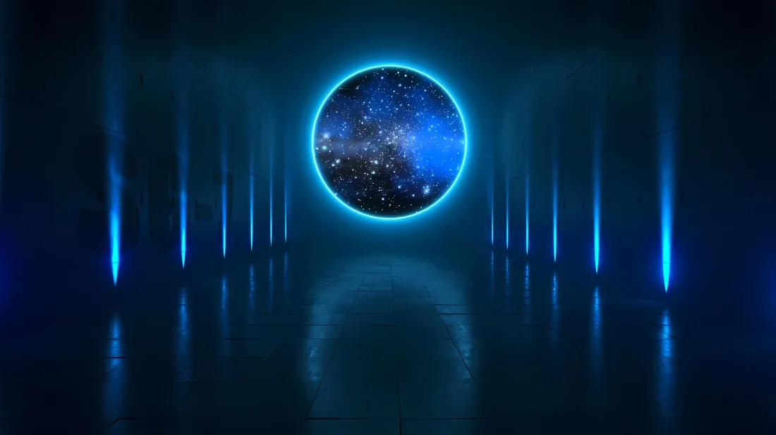 3k星空壁纸｜科技长廊背景图片 - 未来科幻场景「哲风壁纸」