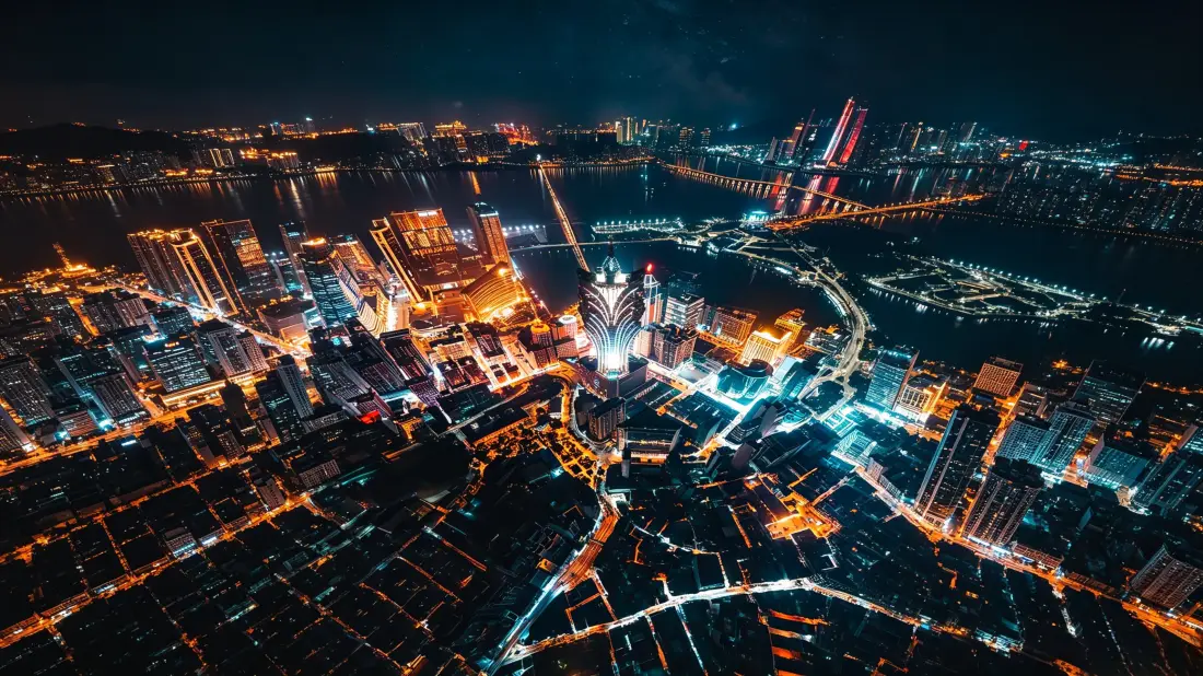 3k城市夜景壁纸｜灯火璀璨都市背景图片 - 高空俯瞰风光「哲风壁纸」