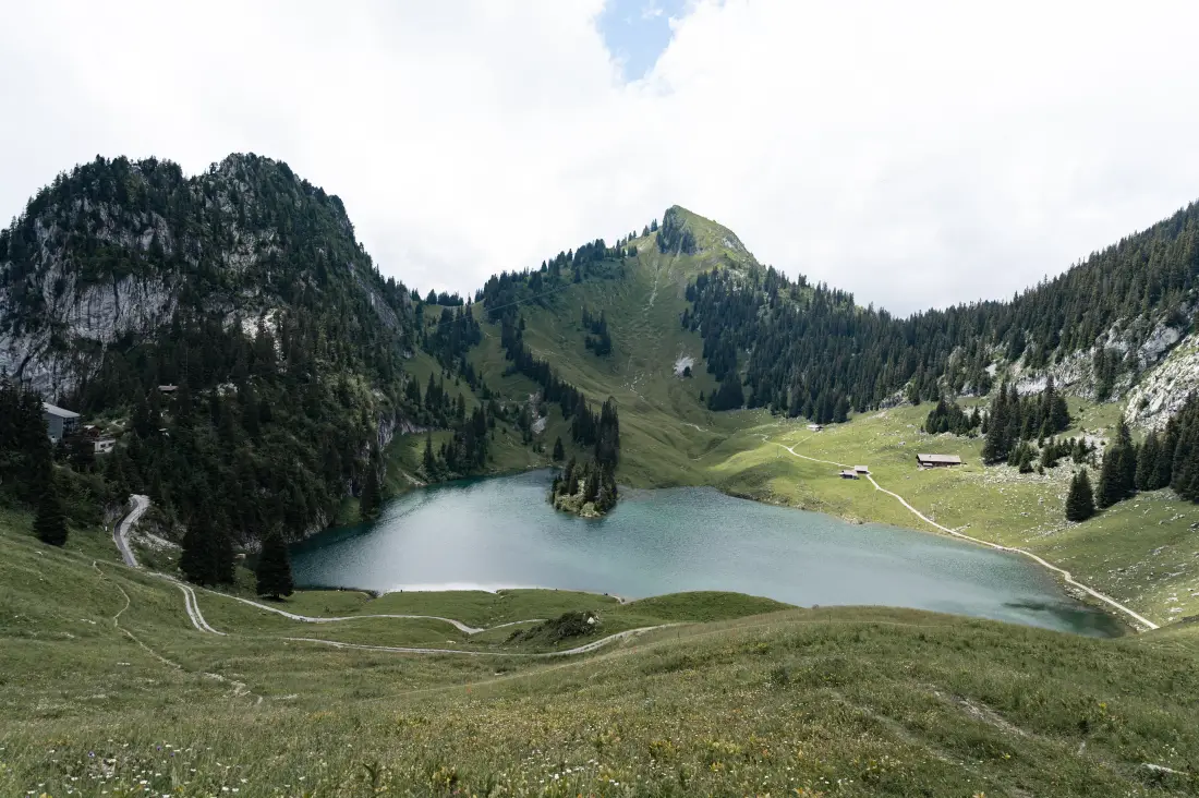6k高山湖泊壁纸｜自然风景背景图片 - 草原森林山谷「哲风壁纸」