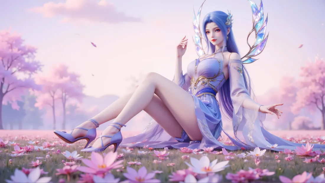 6k唐舞桐壁纸｜樱花花海背景图片 - 绝世唐门国漫角色「哲风壁纸」