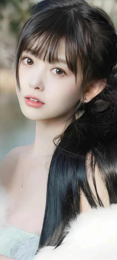 清纯美女手机壁纸｜清新户外背景图片 - 温柔甜美气质「哲风壁纸」
