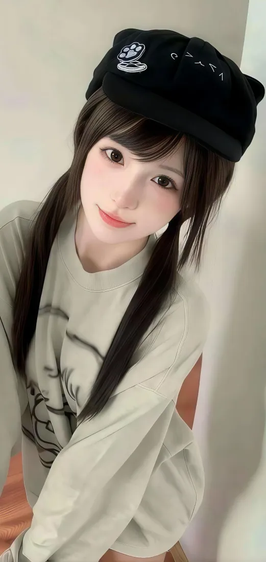 软萌少女手机壁纸｜室内居家背景图片 - 气质美女「哲风壁纸」