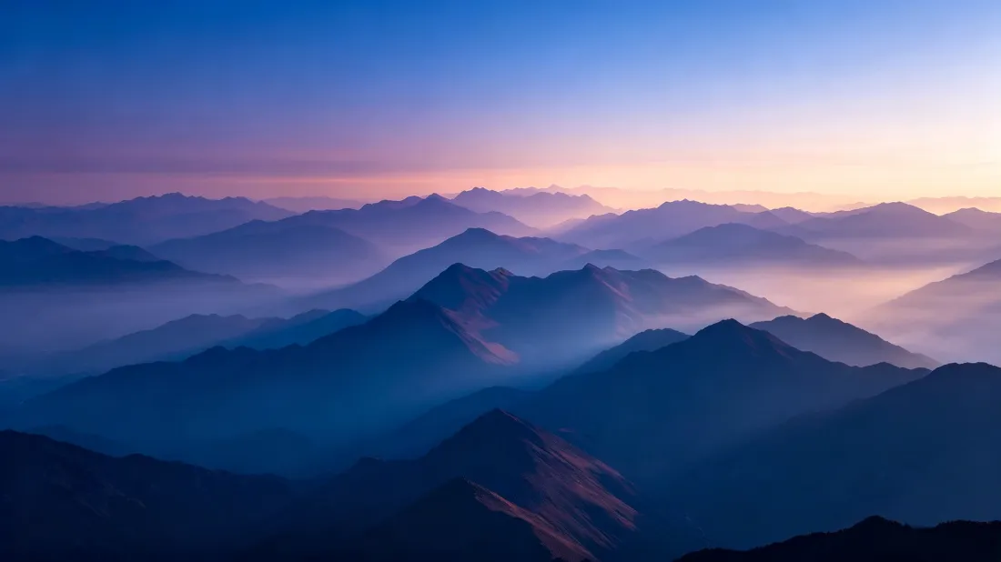 3k山脉云海壁纸｜晨昏渐变天空背景图片 - 治愈自然风景「哲风壁纸」