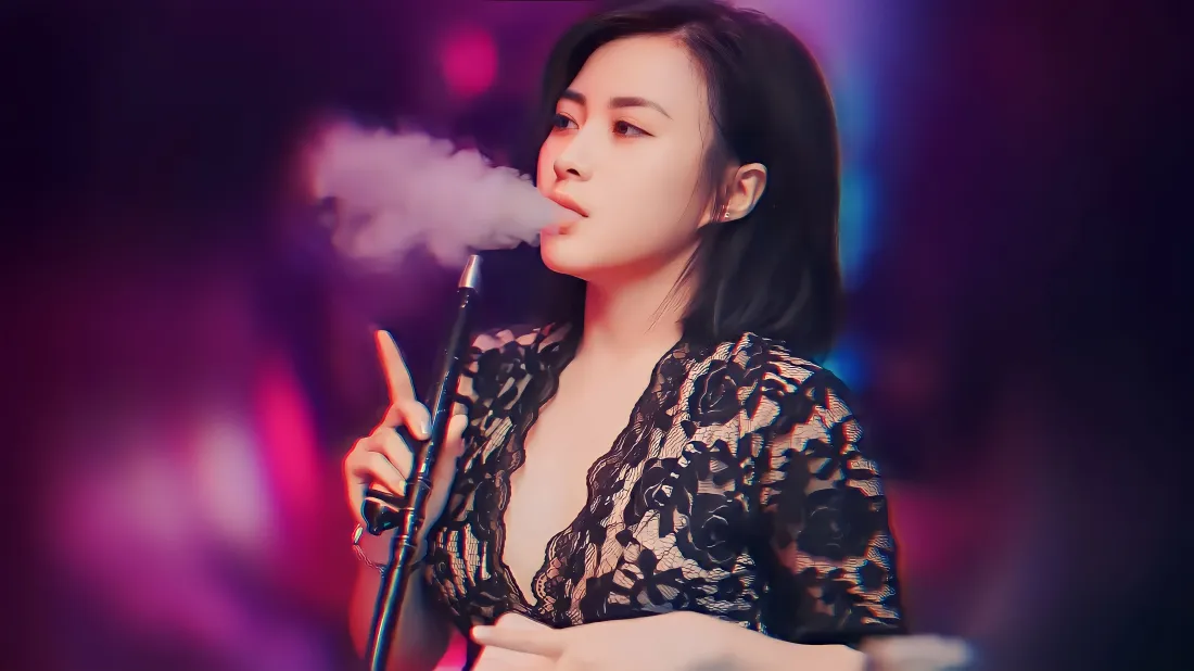 5k短发美女壁纸｜霓虹夜店背景图片 - 氛围感时尚写真「哲风壁纸」