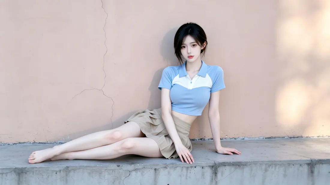 3k清纯甜美女生壁纸｜夏日休闲穿搭背景图片 - 户外光影写真「哲风壁纸」