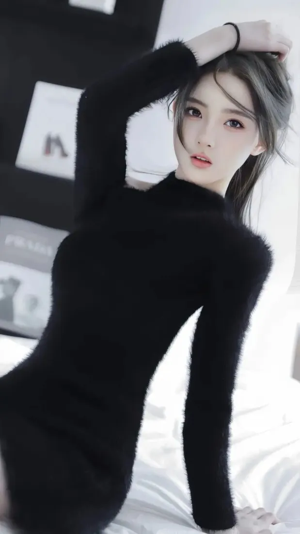 紧身衣美女手机壁纸｜居家卧室背景图片 - 时尚氛围感写真「哲风壁纸」