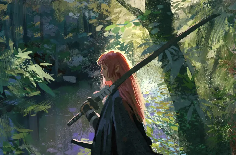 2k森林壁纸-剑背景-武器图片-幻想女孩「哲风壁纸」