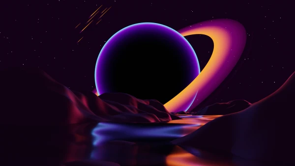 3k土星壁纸-抽象的和插图-数字艺术壁纸分享「哲风壁纸」