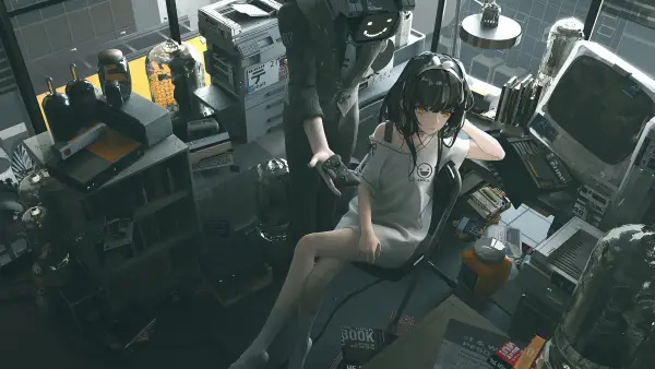 3k凌乱的壁纸-控制器 - 动漫女孩-壁纸分享「哲风壁纸」
