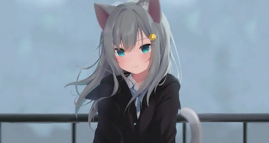 4k二次元壁纸-猫羽雫与动漫女孩-壁纸分享「哲风壁纸」