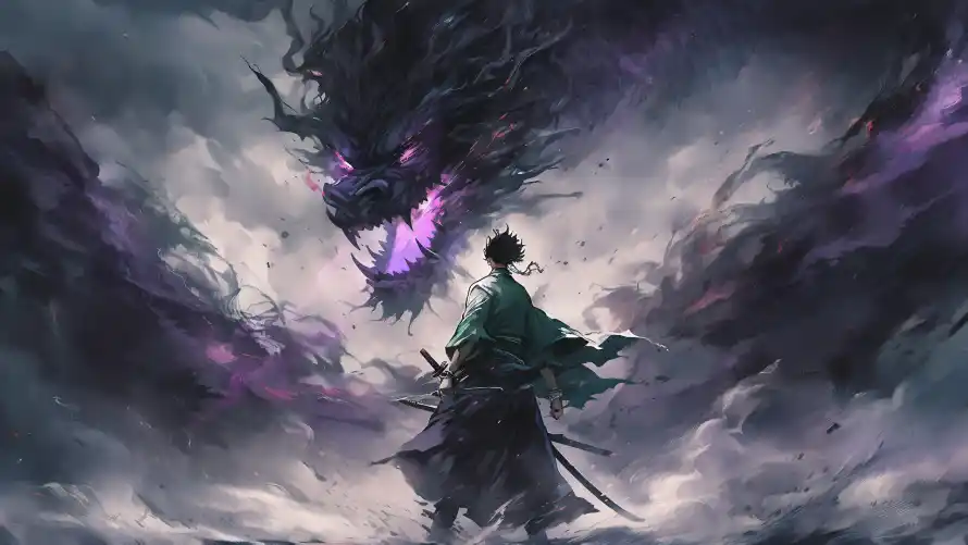 2k插画壁纸-墨侠客行 - 水墨画风-壁纸推荐「哲风壁纸」