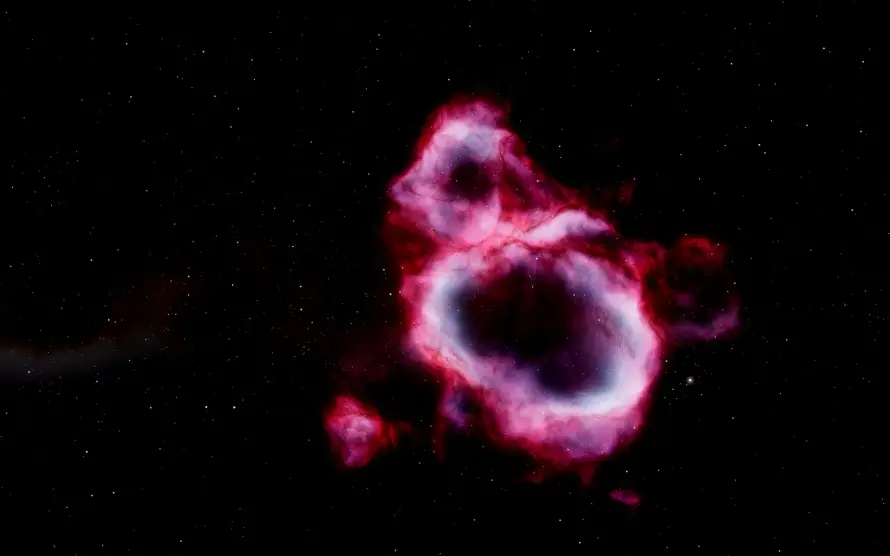 2k星空壁纸-红色星云 - -免费下载「哲风壁纸」