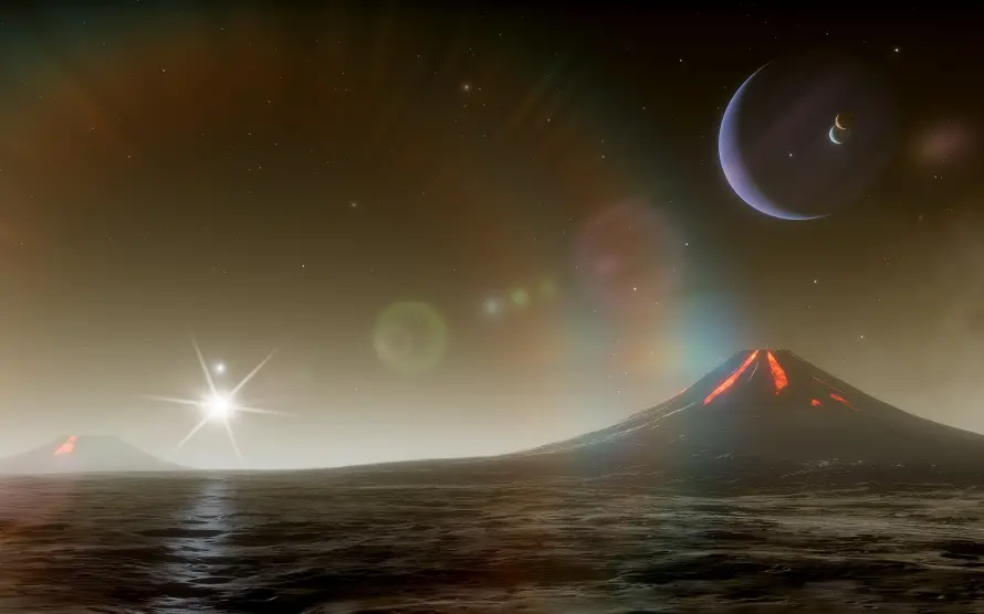 2k卫星壁纸-行星壁纸和星芒-热门的壁纸「哲风壁纸」