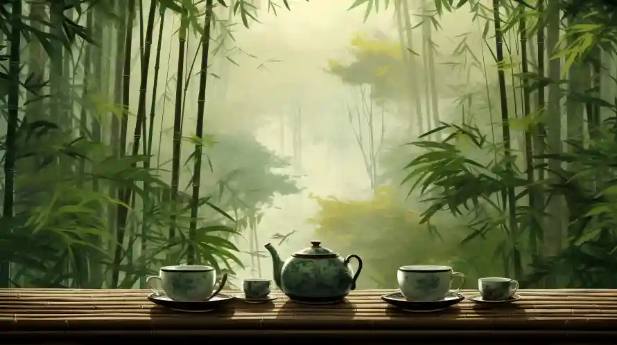 4k竹林壁纸-茶具和-壁纸推荐「哲风壁纸」