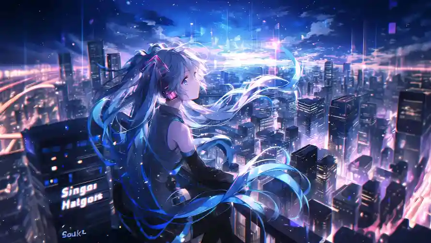 4k初音未来壁纸-虚拟歌姬和-免费下载「哲风壁纸」