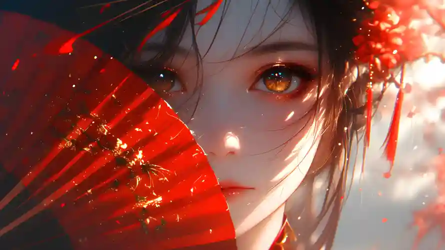 4k古风壁纸-红衣古装和美女-热门的壁纸「哲风壁纸」