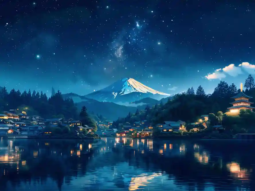 4k夜晚壁纸-雪山与-热门的壁纸「哲风壁纸」