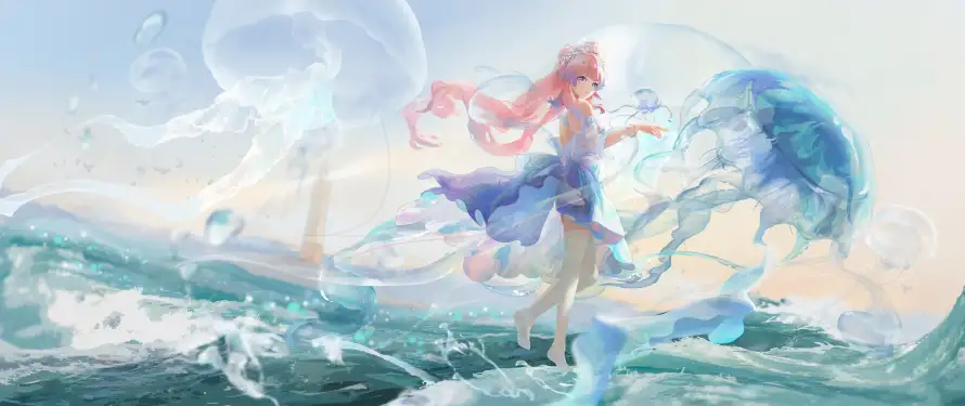 10k原神壁纸-美少女和游戏-珊瑚宫心海热门的壁纸「哲风壁纸」