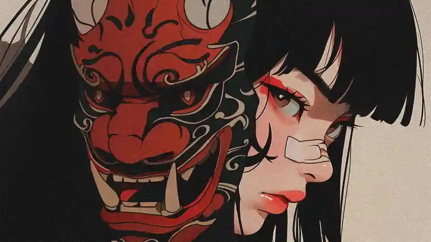 2k清\面具壁纸-美图画师：FJI与-壁纸推荐「哲风壁纸」