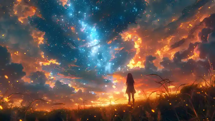 4k插画壁纸-星空与-热门的壁纸「哲风壁纸」