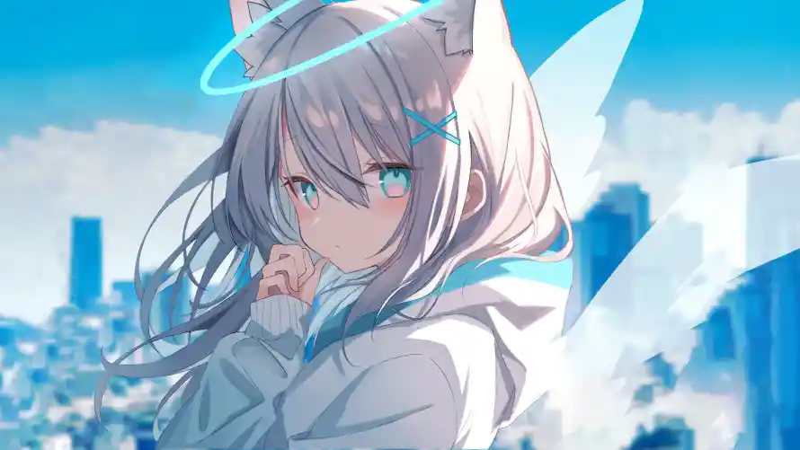 4k少女壁纸-猫耳 - -壁纸分享「哲风壁纸」