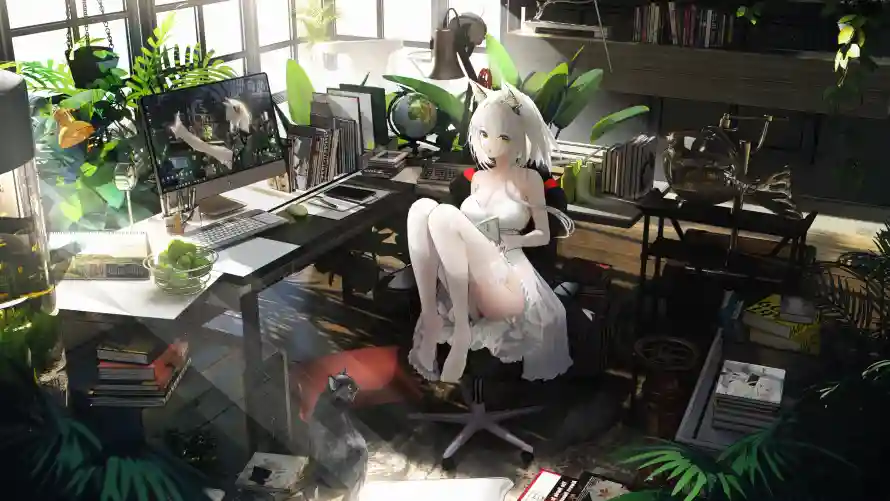 4k少女壁纸-猫耳和-热门的壁纸「哲风壁纸」