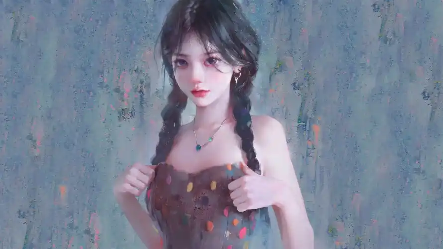 4k女孩壁纸-油画壁纸和-热门的壁纸「哲风壁纸」