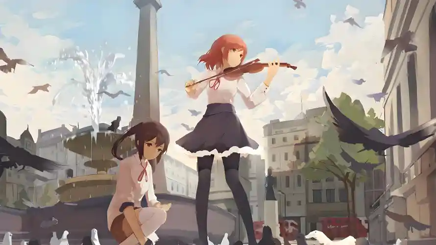 5k少女壁纸-音乐和-免费下载「哲风壁纸」