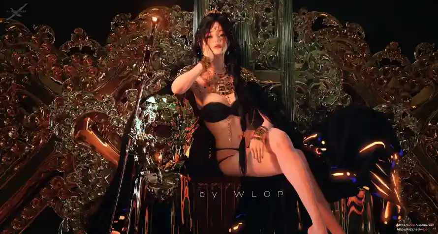 2kWLOP壁纸-插画美女壁纸和鬼刀风铃-壁纸推荐「哲风壁纸」