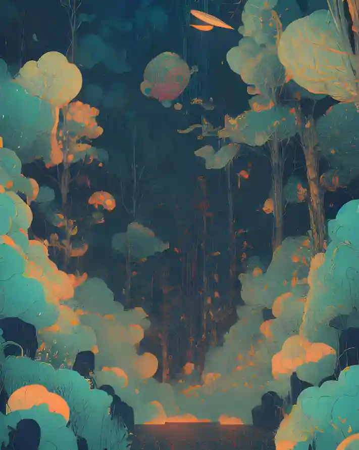 4k森林壁纸 - 霓虹 - 手机壁纸 - wallpaper「哲风壁纸」