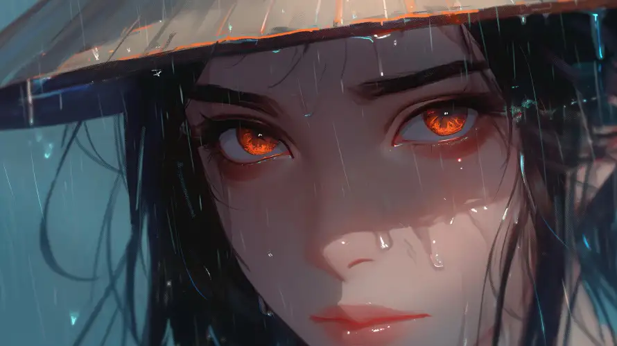 6k草帽美女壁纸-雨中女孩和-壁纸推荐「哲风壁纸」