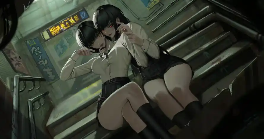 5k双人壁纸-jk少女和-壁纸分享「哲风壁纸」