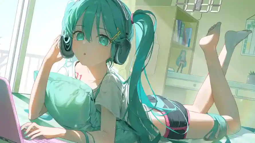 2k初音壁纸-miku与动漫-公主殿下免费下载「哲风壁纸」