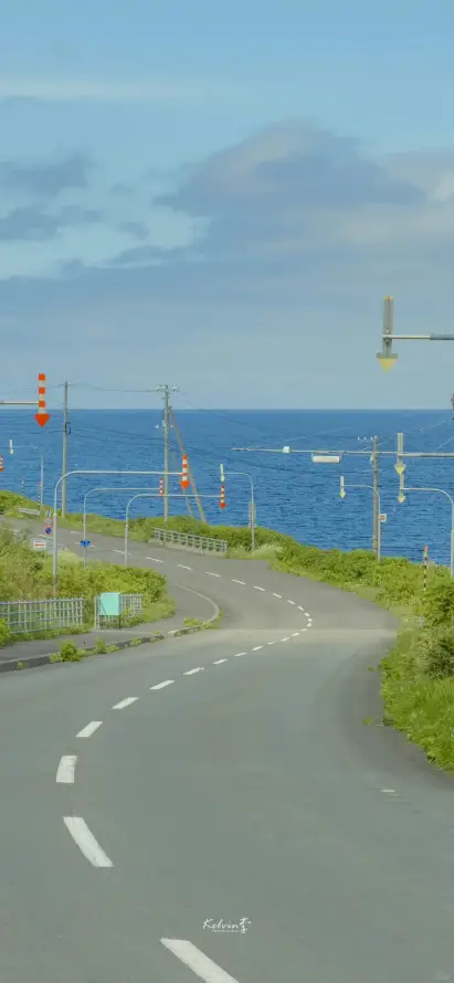 4k海边壁纸 - 蓝天 - 公路景观 - 海边公路「哲风壁纸」