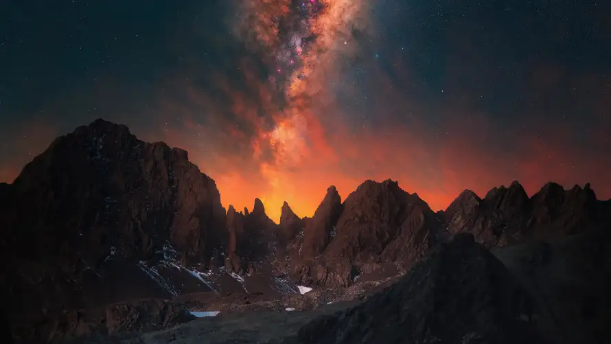 5k自然壁纸-山脉星空和风景-绚丽夜空壁纸分享「哲风壁纸」