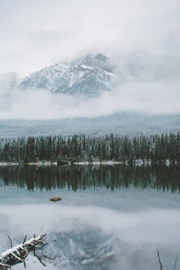 4k湖泊壁纸 - 自然 - 雪山 - 风景「哲风壁纸」