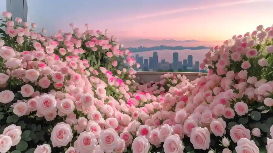 8k玫瑰花壁纸-城市景致与城市风景-浪漫景观「哲风壁纸」