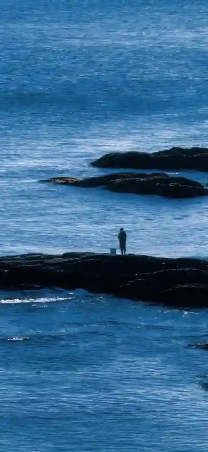 4k一人壁纸 - 孤独 - 海岸 - 海边「哲风壁纸」