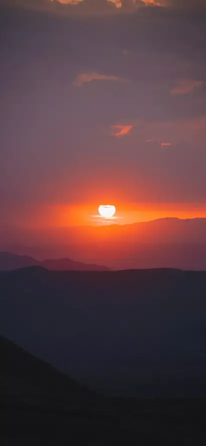 4k夕阳壁纸 - 天空 - 日落 - 远山「哲风壁纸」